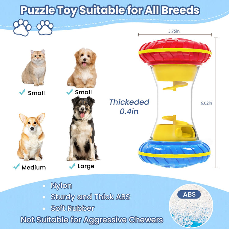 BoYoYo Interactive Dog Toys, Dog Puzzle Toys for Smart, Dog Enrichment Toy to Keep Them Busy, Treat Dispensing Toy Slow Puzzles Feeder, Yellow