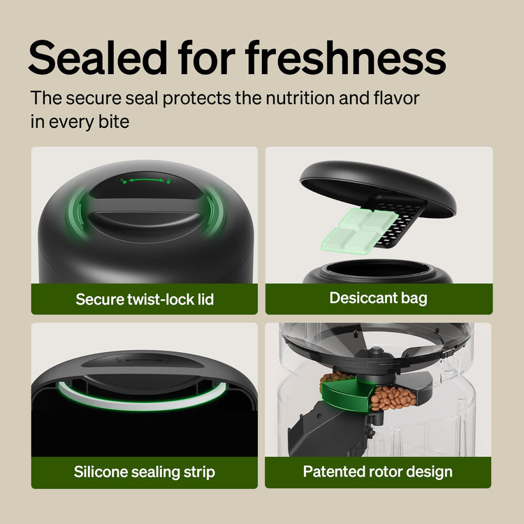 PETLIBRO Automatic Cat Feeder, 5G WiFi Automatic Pet Feeder with Freshness Preservation, 3L Timed Cat Feeders for Dry Food, Up to 48 Portions 10 Meals Per Day, Granary Pet Feeder for Cat/Dog, White