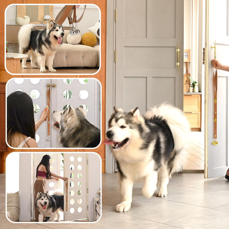 Luckyiren Upgraded Puppy Bells Dog Doorbells for Door Knob/Potty Training/Go Outside-Dog Bells for Puppies Dogs Doggy Doggie Pooch Pet Cat for Dog Lovers-Premium Quality-3 Snaps for Length Adjustment