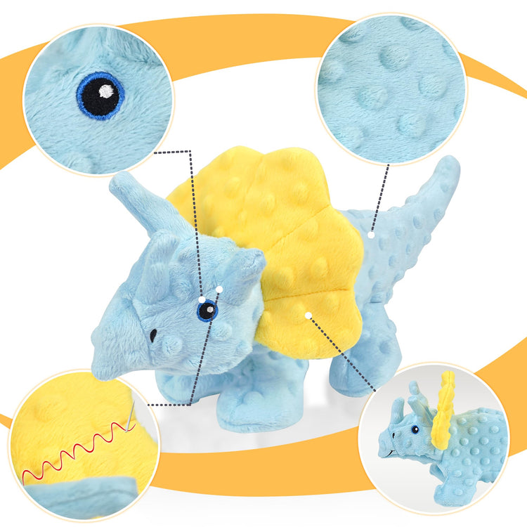 LECHONG 5 Pack Tough Dog Toys Stuffed Squeaky Dog Toys Assortment Plush Animal Dog Toy Value Bundle Puppy Pet Dog Toys for Small Medium Large Dogs