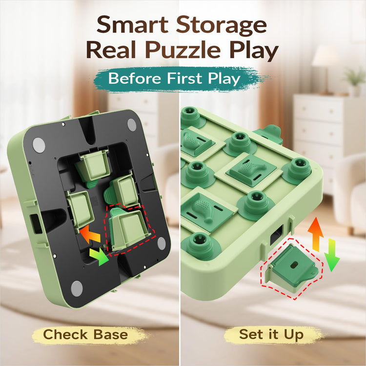 KADTC Dog Chess Puzzle Toy, Large Size, 3 Levels of Step-by-Step Challenge Beginner to Advanced Slow Feeder & Mental Stimulation for Smart Dogs Enrichment Toys