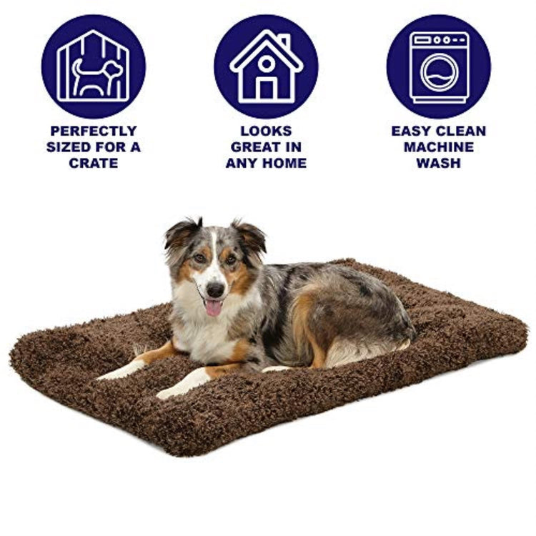 MidWest Homes for Pets XXS QuietTime Deluxe Gray Ombré Swirl Plush Pet Bed, Machine Washable, Non-Skid Bottom, Soft Crate Mat for 18-inch Crates