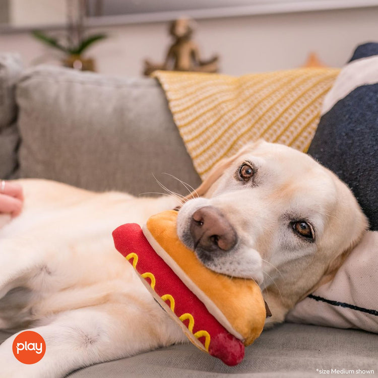 P.L.A.Y. PET LIFESTYLE AND YOU P.L.A.Y. Cute Plush Dog Toys - Fast Food Themed Durable Squeaker Chew Toys, Great for Puppies & Small Dogs - Machine Washable, Recycled Materials (5 Piece Set, X-Small)