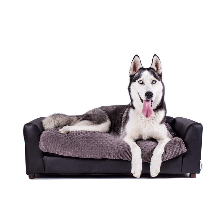 Keet Fluffy Deluxe Pet Bed Sofa Chocolate Small
