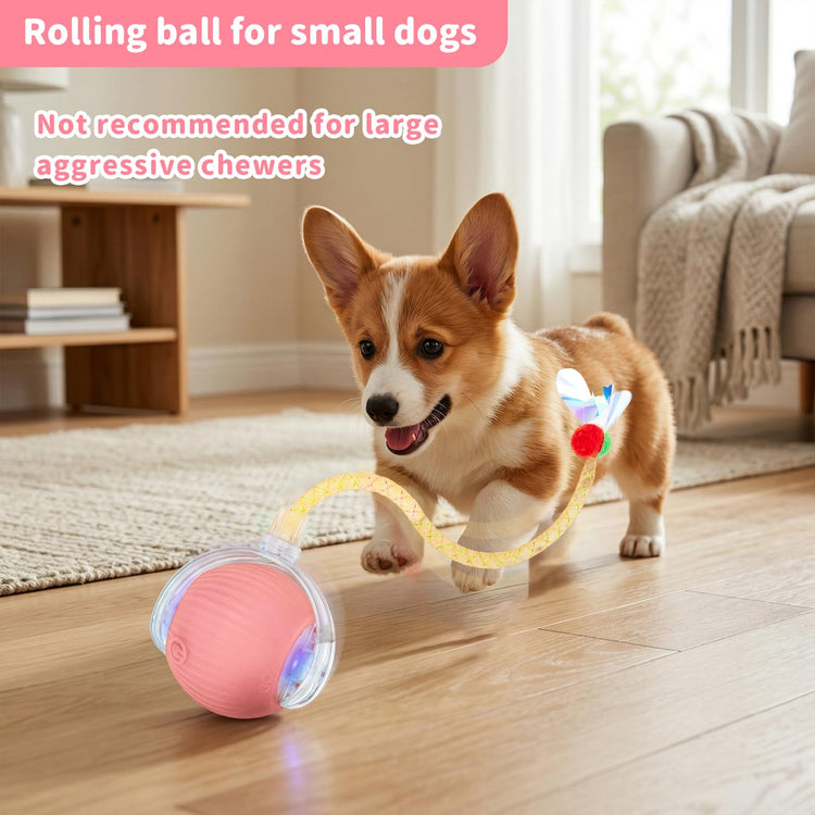 Interactive Cat Toys for Indoor Cats Smart Automatic Ball Rolling for Bored Kitten Pet Upgraded Speedy Moving Chase Dogs Toy Mothers Day Gifts Red