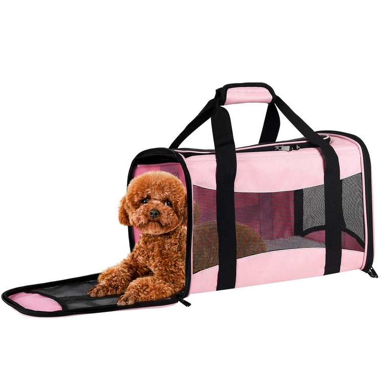 Cat Dog Carriers Soft-Sided Pet Carrier Large Cats for Medium Big Cat Small Dog Puppy up to 16lbs TSA Airline Approved Animal Collapsible Cat Carrier Carriers Travel Carrier Cat Bag (17x11x11)