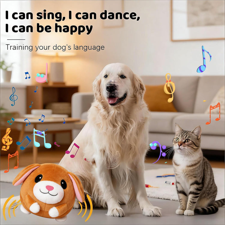 Interactive Dog Toys,Active Moving Pet Plush Toy,2026 New shaking dog ball pig dog toy Interactive Dog Ball with song Squeaky Moving Dog Ball Toy,Rechargeable Toys to Keep Them Busy Dog Toys(Blue Pig)
