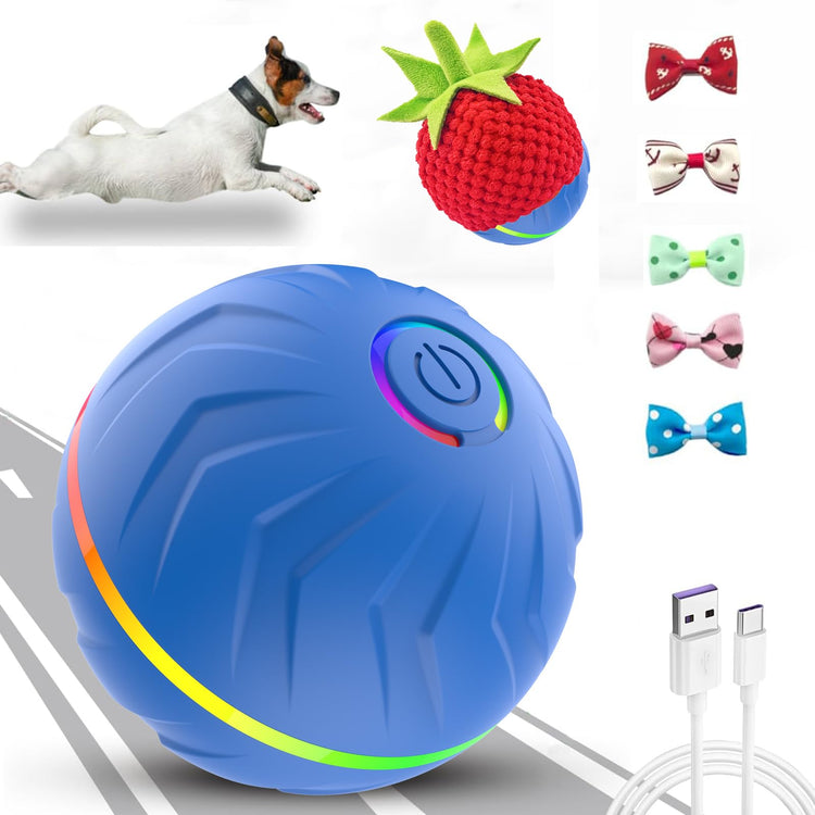 Valentines Day Gifts 2025 New Electric Dog Ball Toy,Electric Ball Dog Toy for Cat,360° Smart Automatic Interactive Rolling Dog Ball, Smart Interactive Pet Toy Ball,Automatic Dog Toy