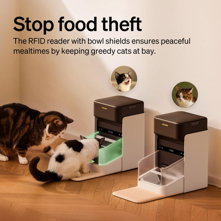 PETLIBRO RFID Automatic Cat Feeder, Collar Tag-Activated Personalized Meals, 5G&2.4G Wi-Fi Programmable Cat Food Dispenser with Cats Recognition & Diet Tracking for Multi-Pet Homes and Different Diets