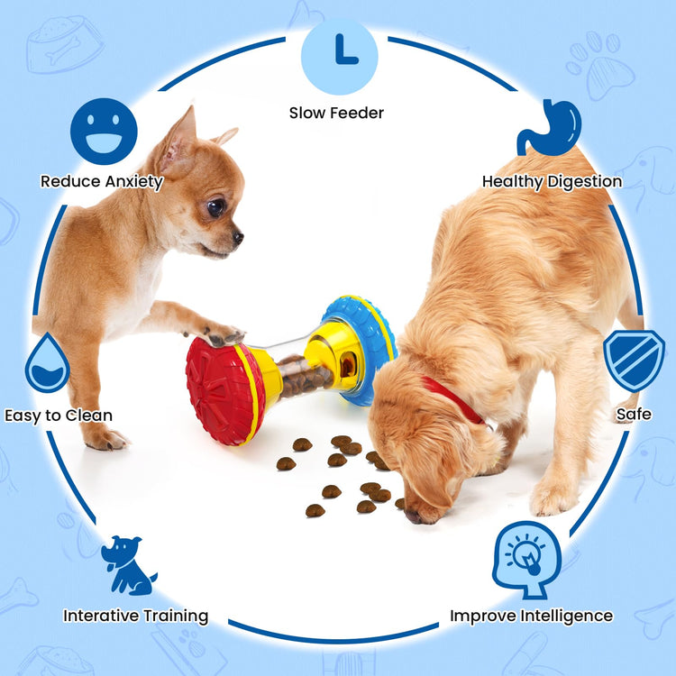 BoYoYo Interactive Dog Toys, Dog Puzzle Toys for Smart, Dog Enrichment Toy to Keep Them Busy, Treat Dispensing Toy Slow Puzzles Feeder, Yellow