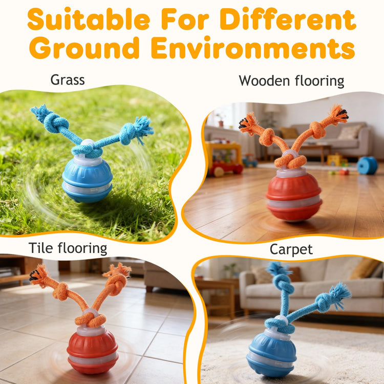 Zealburst Interactive Pet Toy, 360° Auto Rolling Moving Toy for Dogs and Cats, Alleviate Boredom (Blue)