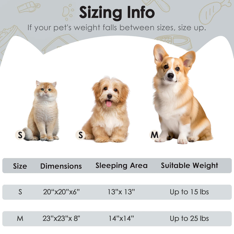 Hoewina Dog & Cat Bed for Indoor Cats, 20in Calming Donut Bed for Puppy and Kitten, Washable Round Fluffy Pet Bed for Small Medium Dogs and Cats (Light Grey)