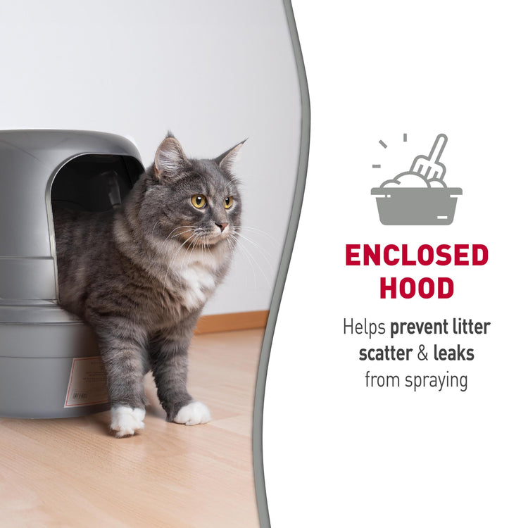 Nature’s Miracle Hooded Flip Top Litter Box for Cats, With Built-In Odor Control Charcoal Filter