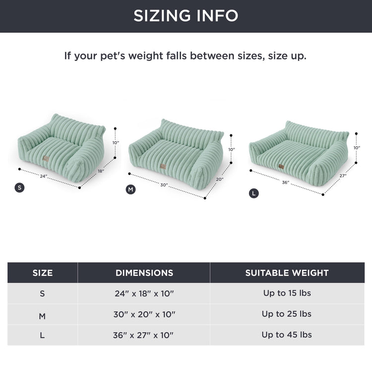 Bedsure ComfyFleece™ Cute Cat Couch for Pets - As Seen on TV on Good Day New York, Fluffy Cats beds for Indoor Cats with Removable Washable Cover, Supportive Pet Sofa, 24inch, Cream