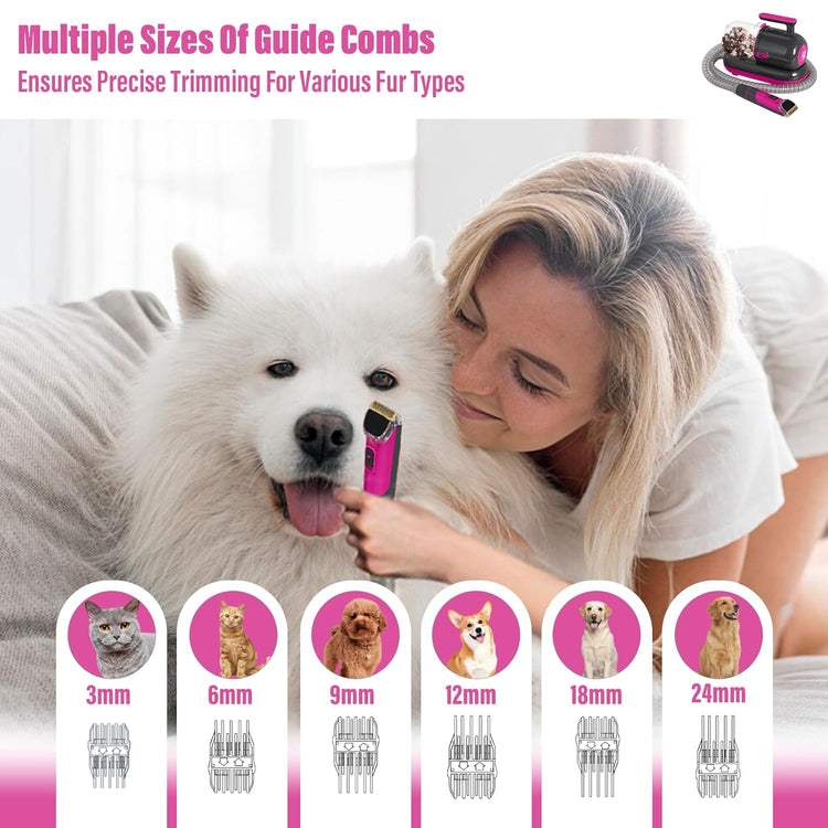 High-Suction Dog Grooming Vacuum for Small & Medium Dogs, Compact Hair Collection System for Regular Trimming & Maintenance, Strong Suction, Low-Mess Indoor Grooming