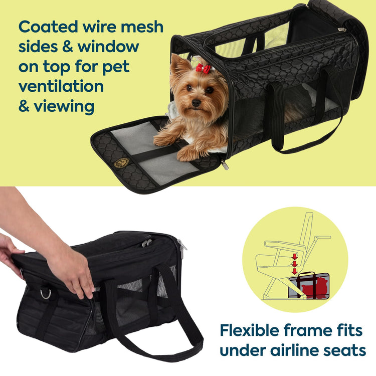 Sherpa Original Deluxe Travel Pet Carrier, Airline Approved & Guaranteed On Board - Charcoal Gray, Medium