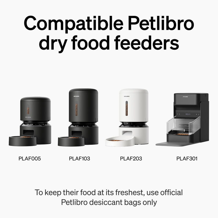 PETLIBRO Automatic Cat Feeder, 5G WiFi Automatic Pet Feeder with Freshness Preservation, 3L Timed Cat Feeders for Dry Food, Up to 48 Portions 10 Meals Per Day, Granary Pet Feeder for Cat/Dog, White