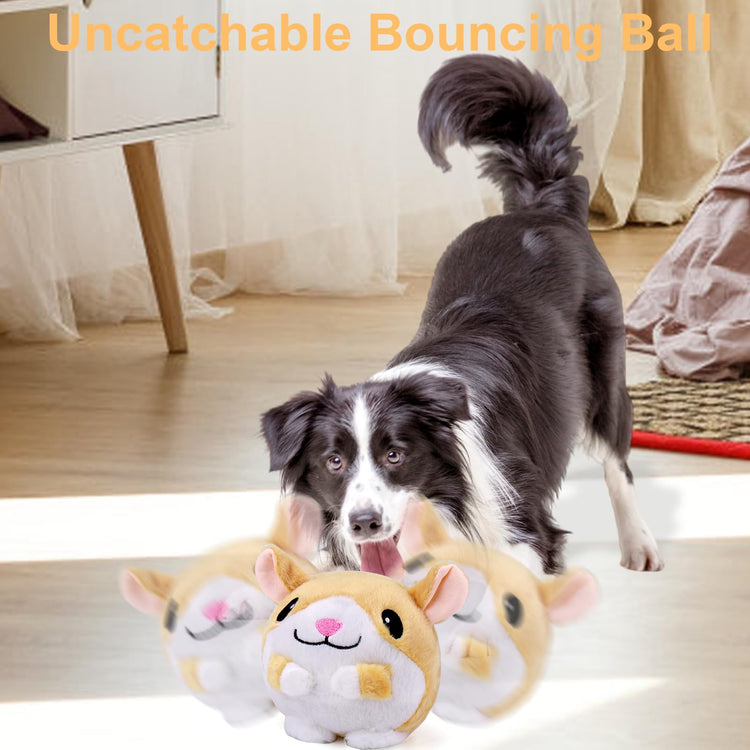Mity rain Interactive Dog Toys with Thicken Plush, Moving Dog Toy with Recording Mode Shaking & Singing Mode Bouncing, Funny Ball Jumping to Keep Them Busy & Chase, Rechargeable (Octopus)