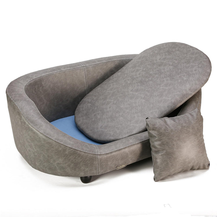 Pet Sofa Bed, No Hair Sticking Pet Bed, Removable Mattress Dog Bed/cat Bed, Solid Wood Elevated Pet Bed, Pet Furniture Dog Sofa Bed(48x33.8x14.5in/122x86x37cm)