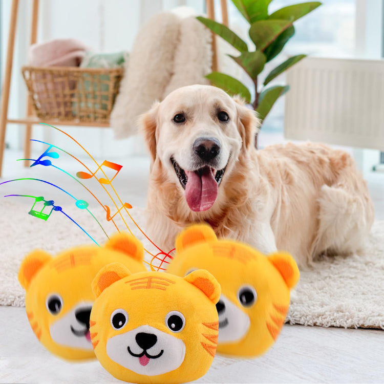 BABORUI Interactive Dog Toys Pig, Jumping Squeaky Dog Toys with Recording and Music Modes, Rechargeable Moving Dog Chew Toys for Small/Medium/Large Dogs to Keep Them Busy(Blue Pig)