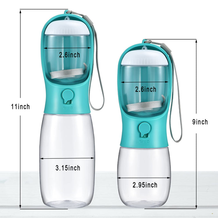 Cibaabo Dog Water Bottle with Food Container, Travel Puppy Water Bowl, Portable Pet Dispenser, Dog Stuff Accessories Items, Puppy Essentials Necessities for Yorkie Chihuahua Cat Walking and Hiking