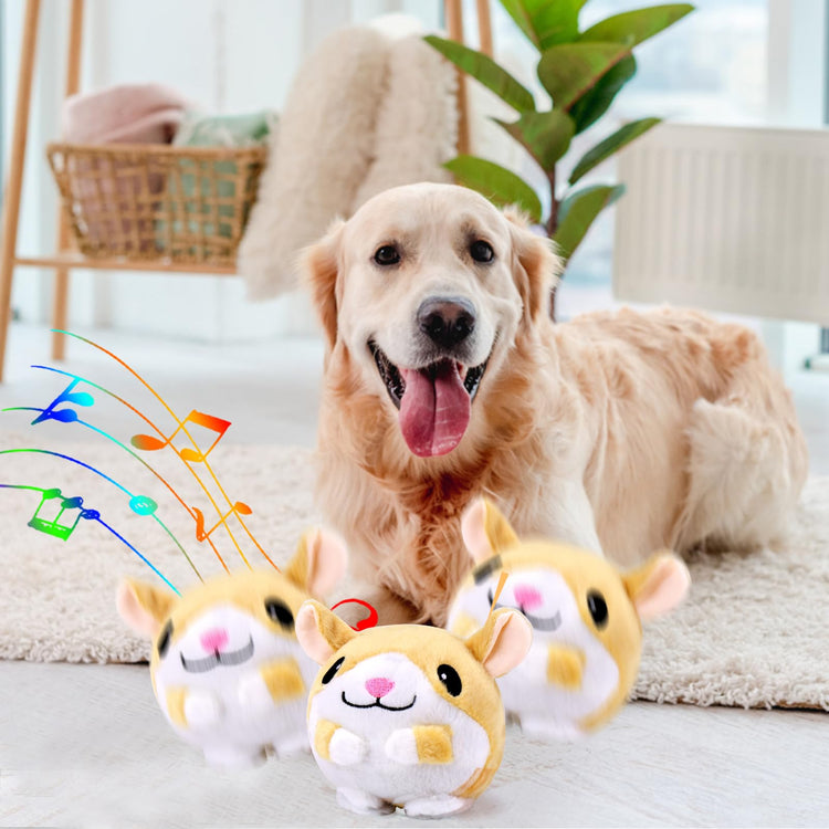 BABORUI Interactive Dog Toys Pig, Jumping Squeaky Dog Toys with Recording and Music Modes, Rechargeable Moving Dog Chew Toys for Small/Medium/Large Dogs to Keep Them Busy(Blue Pig)