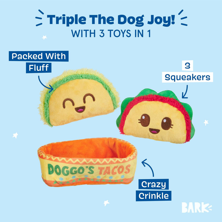 Barkbox Dog Toys – Barker’s Dozen Donuts Plush 4 in 1 Multi Part Interactive Dog Toy for Dogs & Puppies – Small