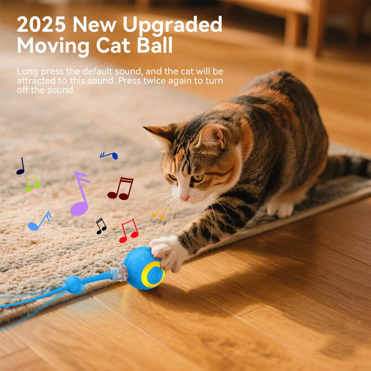 Smart Interactive Cat Dog Toys, Automatic Pet Toys for Bored Indoor Cats and Dogs, Motion Activated, USB Rechargeable, Christmas Pet Birthday Gifts (Pink)