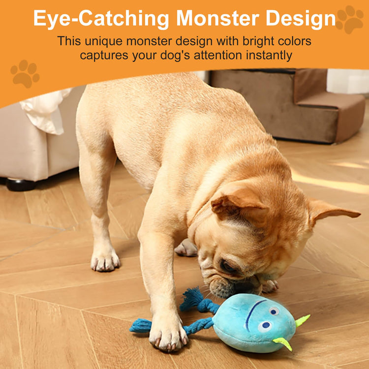 lilfrd Dog Puzzle Toys - Enrichment Squeaky Crinkle Snuffle Treat Dispensing Smart Dog Toys for Boredom and Stimulating, Durable Plush Toys for Large Medium Small Breed - Turtle