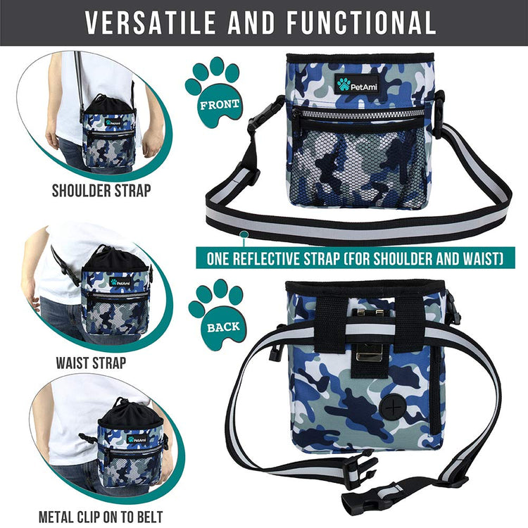 PETAMI Dog and CAT Treat Pouch, Heather Gray