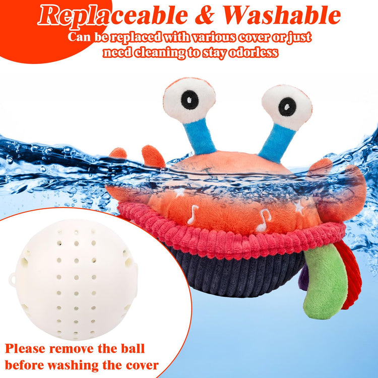 Mity rain Interactive Dog Toys with Thicken Plush, Moving Dog Toy with Recording Mode Shaking & Singing Mode Bouncing, Funny Ball Jumping to Keep Them Busy & Chase, Rechargeable (Octopus)