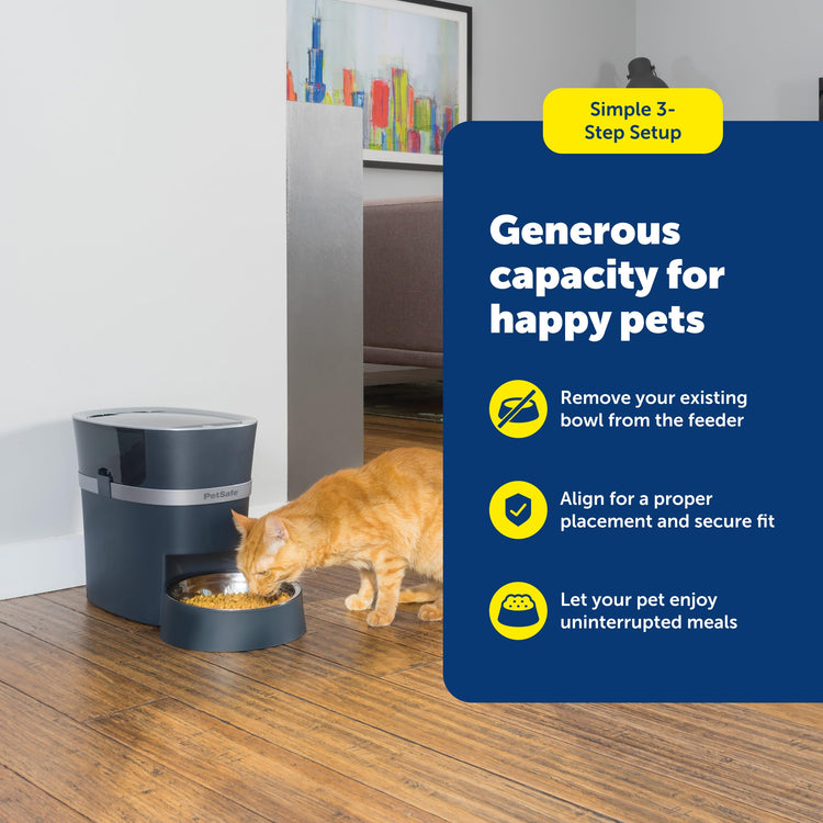 PetSafe Smart Feed, Electronic Pet Feeder for Cats & Dogs, 6L/24 Cup Capacity, Programmable Mealtimes, Alexa, Apple & Android Compatible, Backup Batteries Ensure Meal Delivery During Power Outage