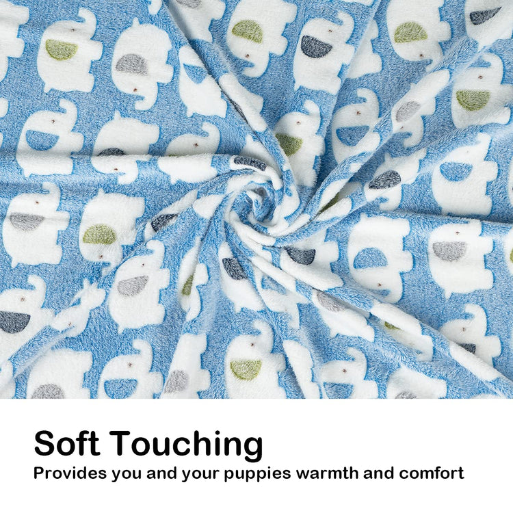 Dono 1 Pack 3 Dog Blankets, Soft Fluffy Fleece Pet Blanket Warm Sleep Mat Paw Print Design Puppy Kitten Throw Blanket Doggy Mat Blanket for Dogs