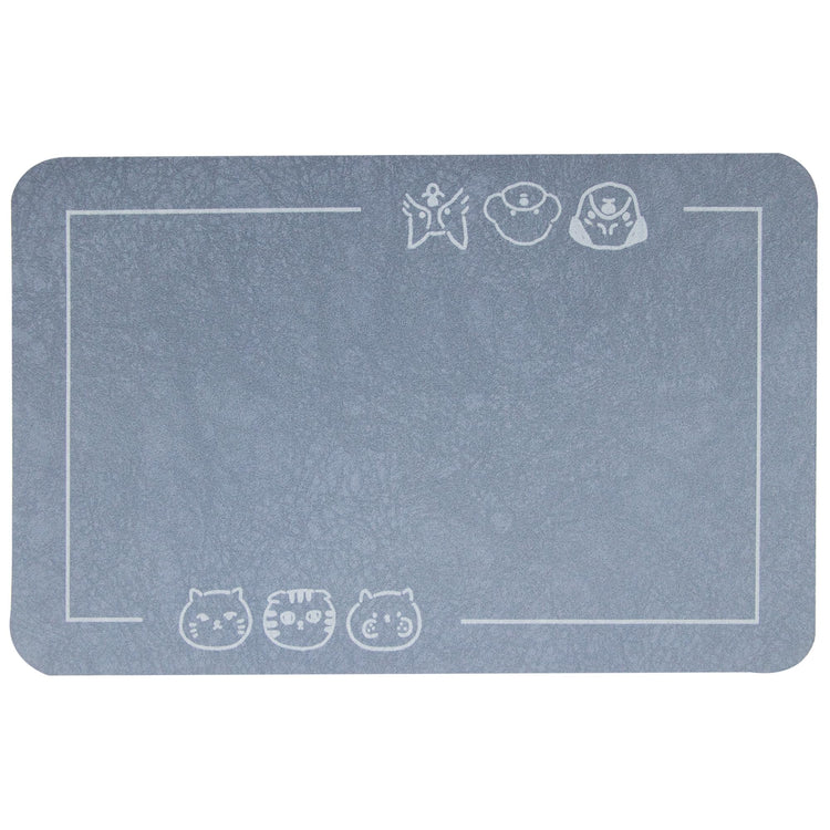 YCT Cat Pet Food Mat - Non-Slip Bottom Absorbent Quick Dry Feeding Mat for Dogs and Cats - Pet Supplies, 11.8"x18.1" Beige