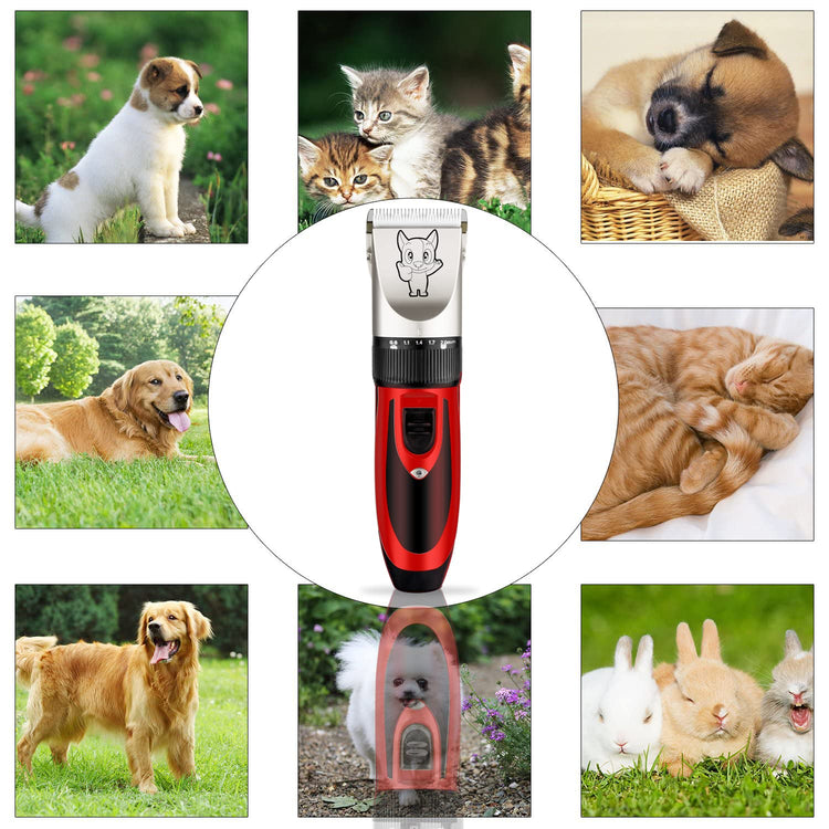 Highdas Dog Clippers for Grooming Low Noise, Cordless Electric Dog Grooming Kit Clippers Rechargeable, Quiet Dog Shaver, Pet Hair Trimmer Kit for Dogs & Cats (Gold)