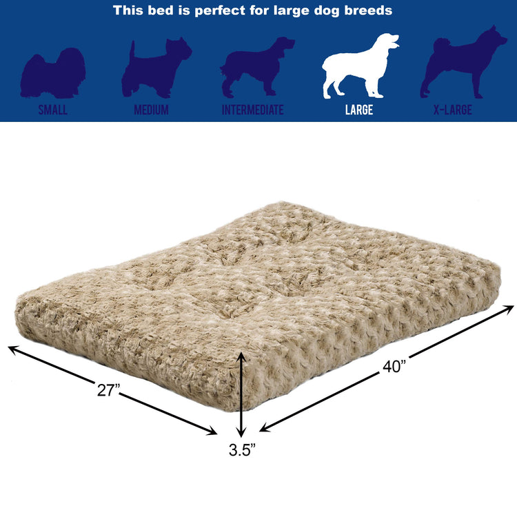 MidWest Homes for Pets XXS QuietTime Deluxe Gray Ombré Swirl Plush Pet Bed, Machine Washable, Non-Skid Bottom, Soft Crate Mat for 18-inch Crates