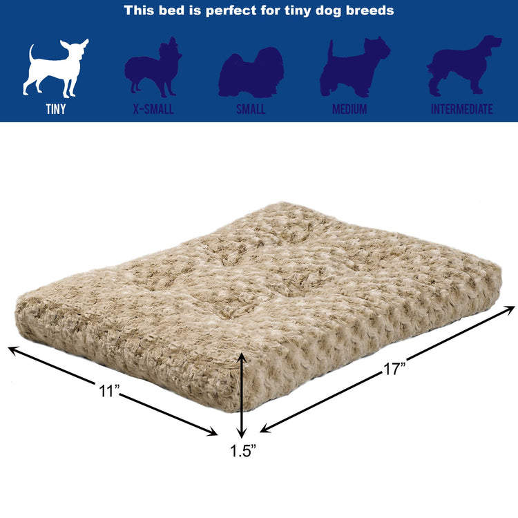 MidWest Homes for Pets XXS QuietTime Deluxe Gray Ombré Swirl Plush Pet Bed, Machine Washable, Non-Skid Bottom, Soft Crate Mat for 18-inch Crates