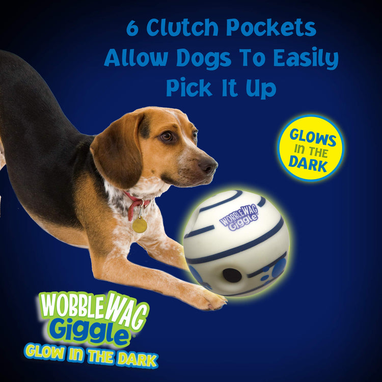 Wobble Wag Giggle Ball, Interactive Dog Toy, Fun Giggle Sounds When Rolled or Shaken, Pets Know Best, As Seen On TV