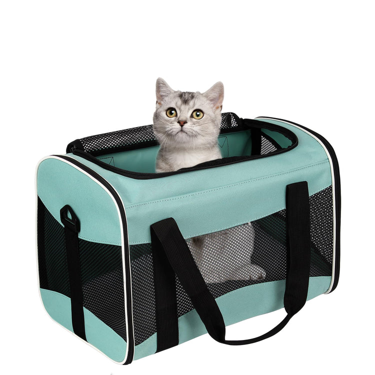 Cat Dog Carriers Soft-Sided Pet Carrier Large Cats for Medium Big Cat Small Dog Puppy up to 16lbs TSA Airline Approved Animal Collapsible Cat Carrier Carriers Travel Carrier Cat Bag (17x11x11)