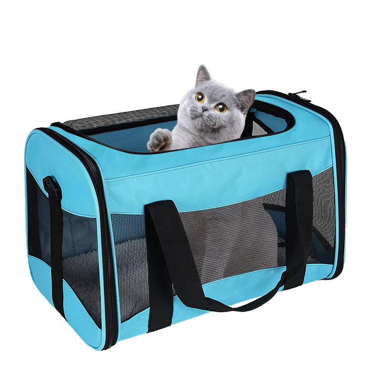 Cat Dog Carriers Soft-Sided Pet Carrier Large Cats for Medium Big Cat Small Dog Puppy up to 16lbs TSA Airline Approved Animal Collapsible Cat Carrier Carriers Travel Carrier Cat Bag (17x11x11)