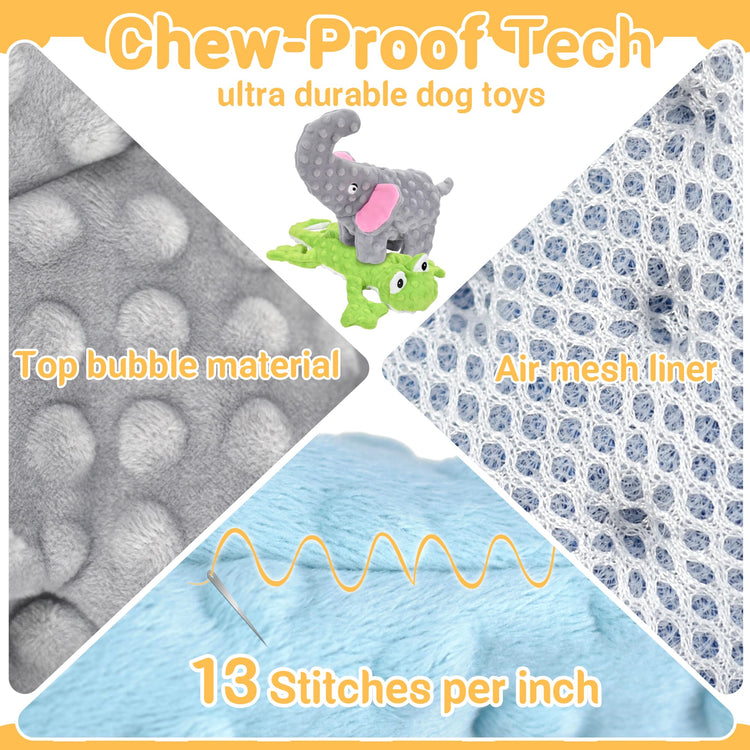 LECHONG 5 Pack Tough Dog Toys Stuffed Squeaky Dog Toys Assortment Plush Animal Dog Toy Value Bundle Puppy Pet Dog Toys for Small Medium Large Dogs