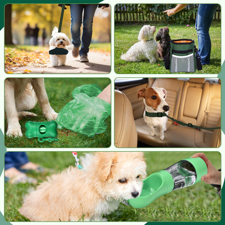 Abbylike 50 Pcs Puppy Supplies Starter Kit for Small Dogs Puppy Essentials Includes Leash, Bowls, Teeth Brushes, Water Bottle, and More Accessories for Dogs Pet Day Welcome Gift(Purple)