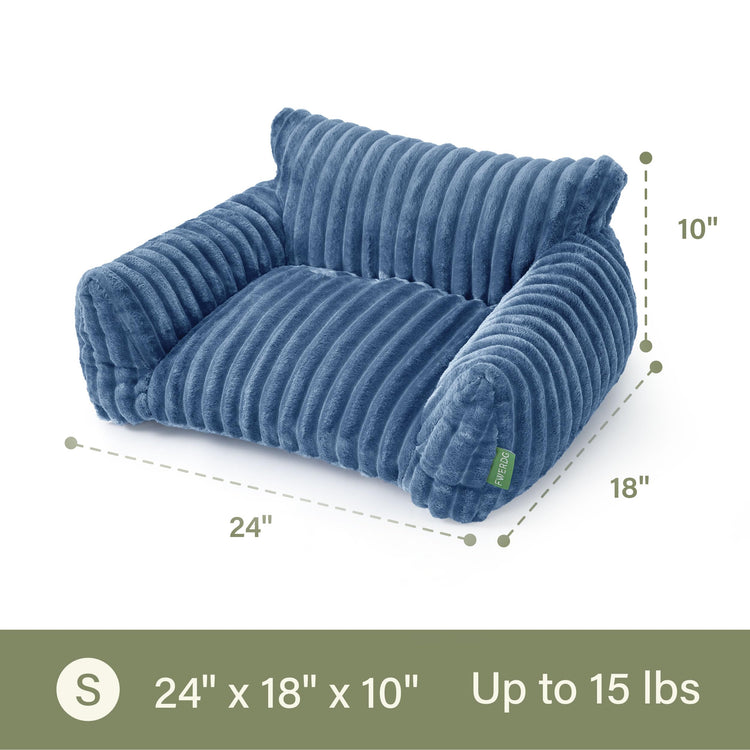 Cute Couch Bed for Pets, Supportive Cat Sofa for Indoor Cats, Small Dog Sofa Bed for Small Dogs, Grey, 24 inches