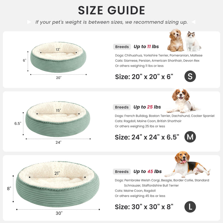 Love's cabin Round Donut Cat and Dog Cushion Bed, 20in Bed for Cats or Small Dogs, Anti-Slip & Water-Resistant Bottom, Super Soft Durable Fabric Pet Beds, Washable Luxury Cat & Dog Bed Gray