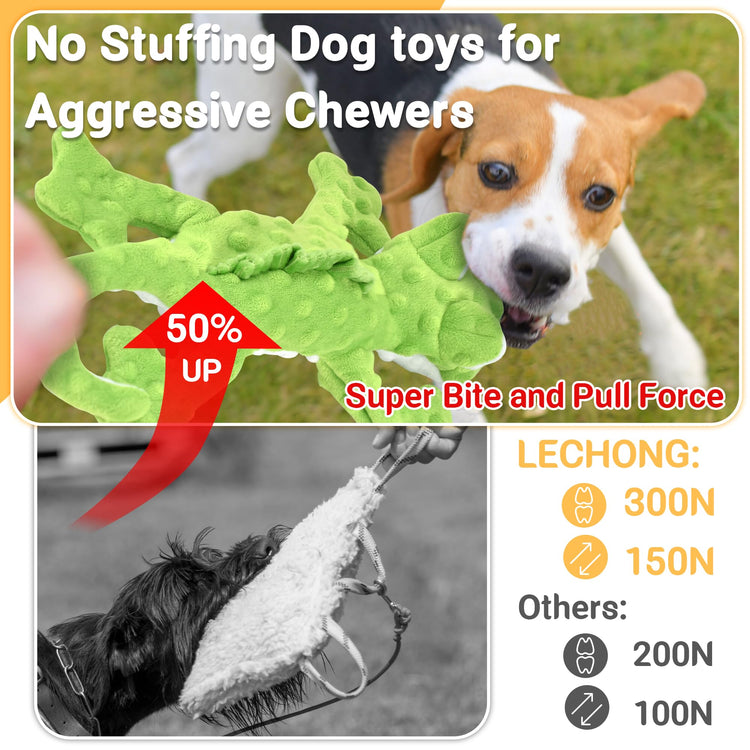 LECHONG 5 Pack Tough Dog Toys Stuffed Squeaky Dog Toys Assortment Plush Animal Dog Toy Value Bundle Puppy Pet Dog Toys for Small Medium Large Dogs