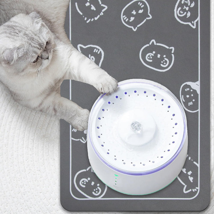 YCT Cat Pet Food Mat - Non-Slip Bottom Absorbent Quick Dry Feeding Mat for Dogs and Cats - Pet Supplies, 11.8"x18.1" Beige