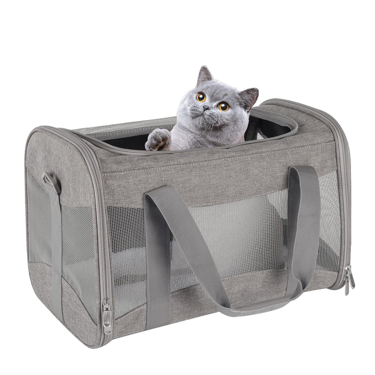 Cat Dog Carriers Soft-Sided Pet Carrier Large Cats for Medium Big Cat Small Dog Puppy up to 16lbs TSA Airline Approved Animal Collapsible Cat Carrier Carriers Travel Carrier Cat Bag (17x11x11)