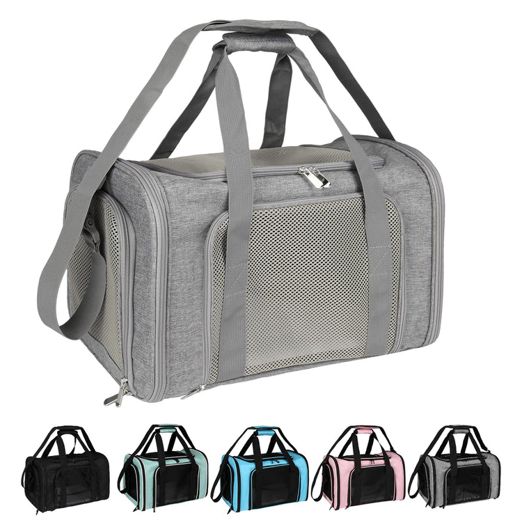 Cat, Dog Carrier for Small Medium Pet Carriers Up to15Lbs, Cats Carrier Soft- Sided Puppy Dogs Bag Portable Foldable Airline Approved Carrier Travel (Green 18 * 11 * 11)