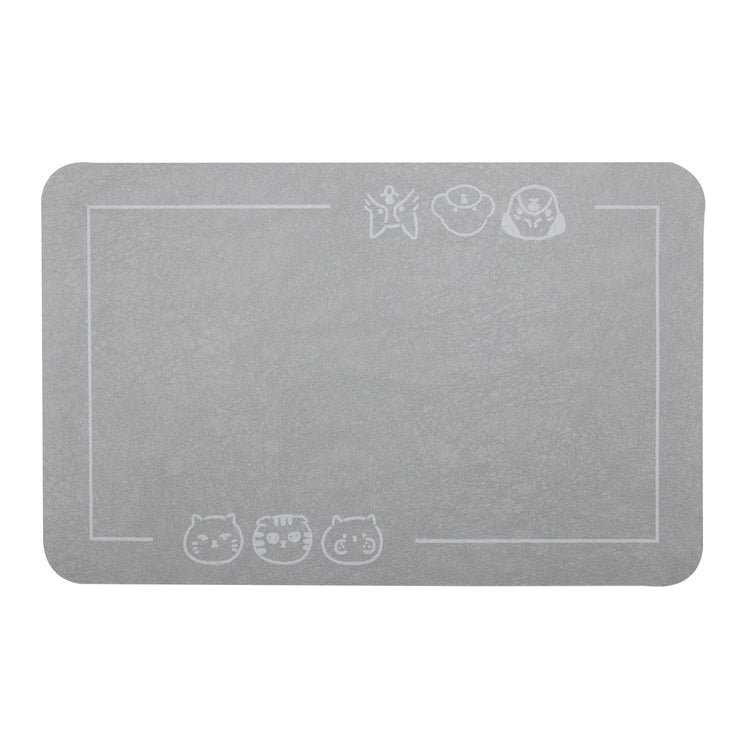 YCT Cat Pet Food Mat - Non-Slip Bottom Absorbent Quick Dry Feeding Mat for Dogs and Cats - Pet Supplies, 11.8"x18.1" Beige