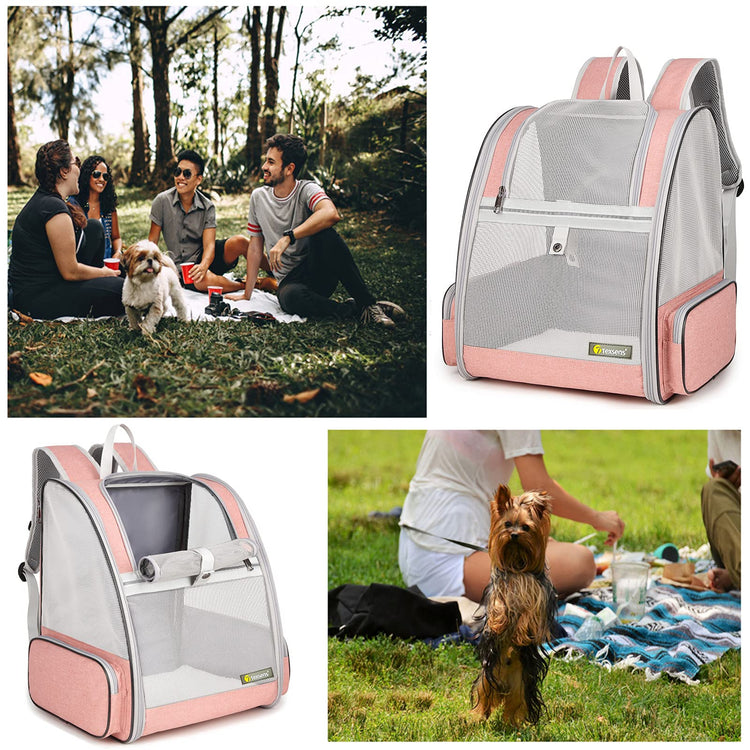 Texsens Innovative Traveler Bubble Backpack Pet Carriers for Cats and Dogs (Black)